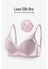 Ultra-Thin French Mesh Lace Bra: Breathable, Slimming Mulberry Silk Support for Large Breasts