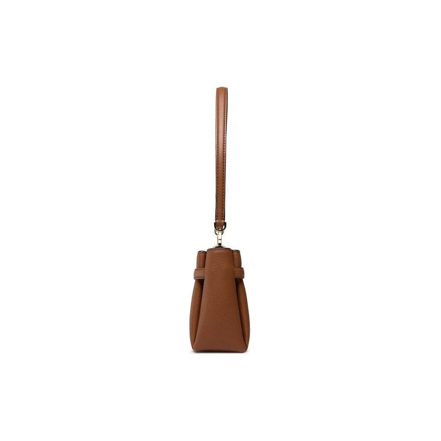 New MICHAEL KORS Leather Baguette Bag, Shoulder Bag, Crossbody Bag, Shoulder Bag Trumpets Women's Leather Brown 32F2GAQC1L-230