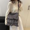 Sweet Casual Canvas Tote Bag Women Large Lace Trim Spring Summer  Sle Floral Bag Faionable Hand Lotus Leaf Edge Skirt Bag