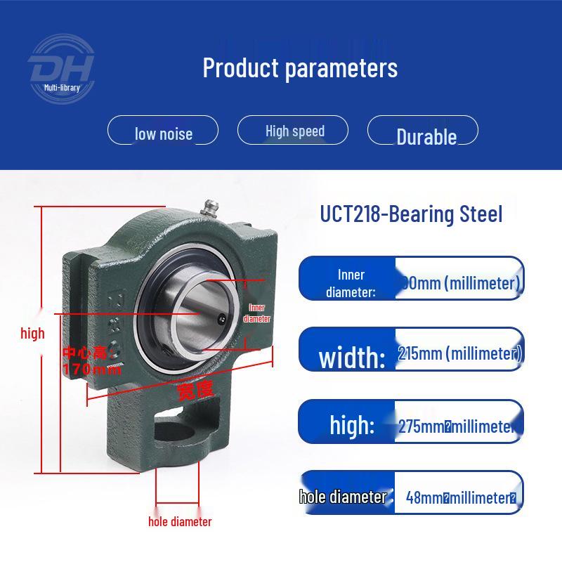 Spherical Roller Bearing with Housing UCT204-211, T-Type Pillow Block