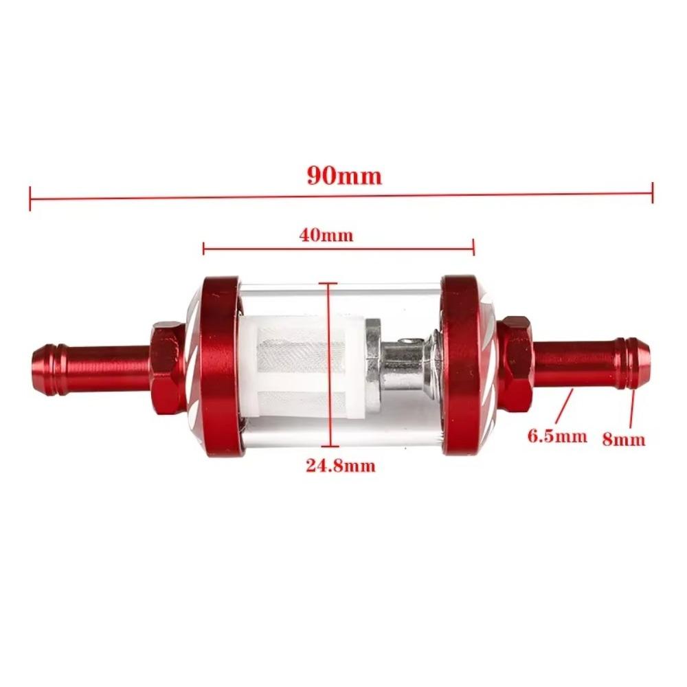 Universal Motorcycle Fuel Filter CNC Aluminum Alloy Motor Oil Filters 8mm Auto Petrol Motor Machines Parts Fuel Filters5