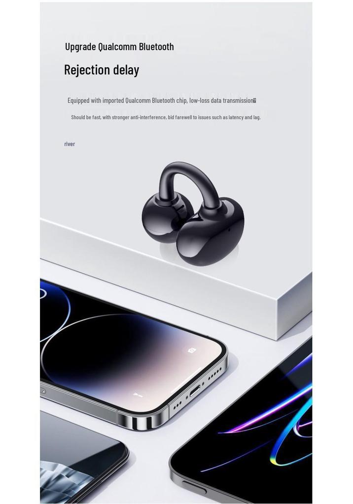 New Sports Wireless Ear Clip Earbuds: Comfortable, Long Battery Life, Universal Compatibility