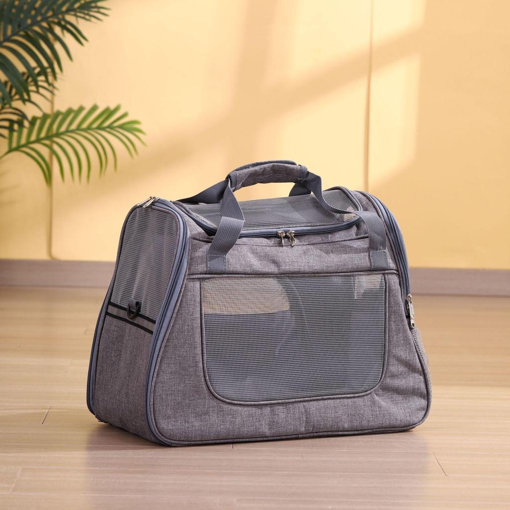 Durable PVC Portable Pet Carrier for Cats & Dogs - Stylish and Sturdy