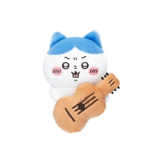 Chiikawa Desktop Hikkake Plush Doll - Guitar-Playing Hachiware - Gray Park Service Official Plush