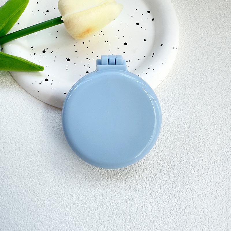 Massage-Klappspiegelkamm, Schminkspiegel, kleiner Kamm, Taschenspiegel, tragbarer Kamm, Luftkissenkamm für Mädchen, Massage-Ballonkamm