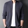 Hengyuanxiang Men's Zipper Mock Neck Warm Wool Sweater