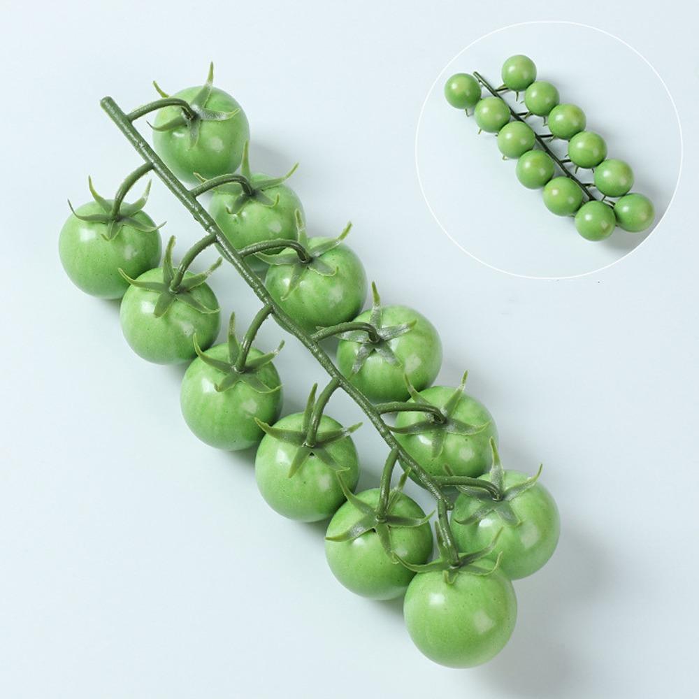 

Lifelike Artificial Tomatoes String Foam Fake Fruit Props Restaurant Display зелёный