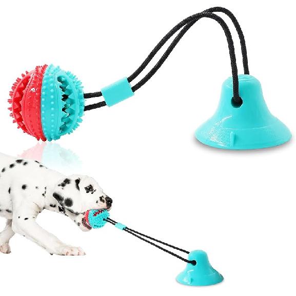 Dog Toys Dog Chew Toys for Aggressive chewers, Puppy Dog Training Treats Teething Rope Toys for Boredom Dog Puzzle Treat Food Dispensing Ball Toys синий
