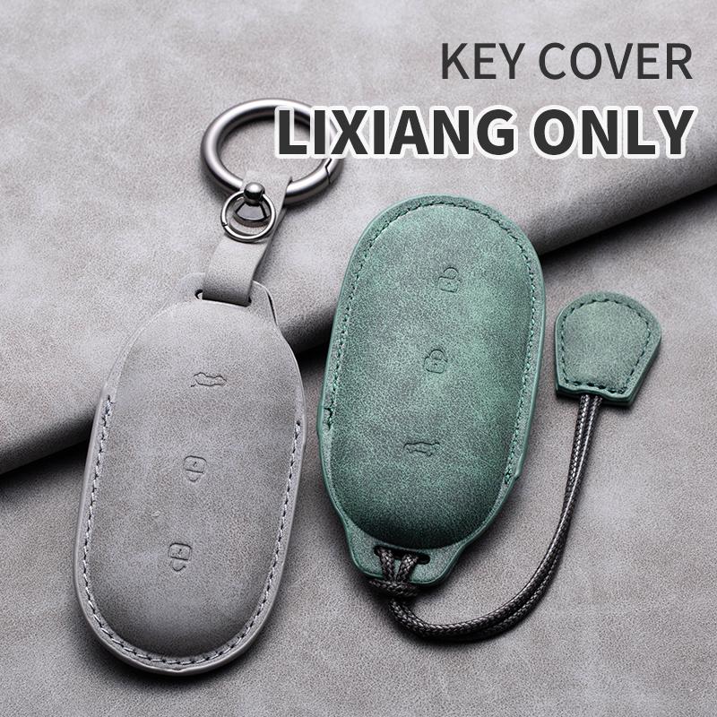 Sheepskin Car Key Case for LEADING IDEAL Lixiang L7 L8 L9 ONE 2025 2025 Li Auto Smart Remote Cover Keychain Shell Accessories