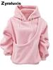 Women's Plush Fleece Hoodie with Loose Fit for Fall Winter Daily Wear