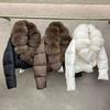 Women's Short European & American Style Cotton Jacket with Large Fur Collar - 2026 New Thickened Warm Outerwear.
