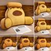Cartoon Bedside Soft Animal Bread Cat Capybara Backrest Sofa Cushion Plush Biscuit Cat Triangle Pillow On The Bed Gifts