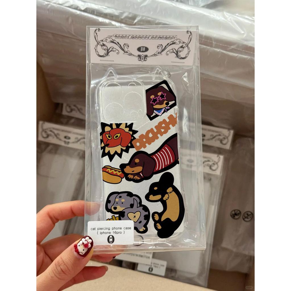 Multiple dachshunds Apple 17Pro mobile phone case Air suitable for IP16 cat ears 15 transparent 14 female 13 cute 12
