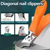 Wide Jaw Opening Anti-Splash Slanted Nail Clipper,No Splash Nail Trimmer For Men,Slanted Nail Clippers,2Pcs Ingrown Nail