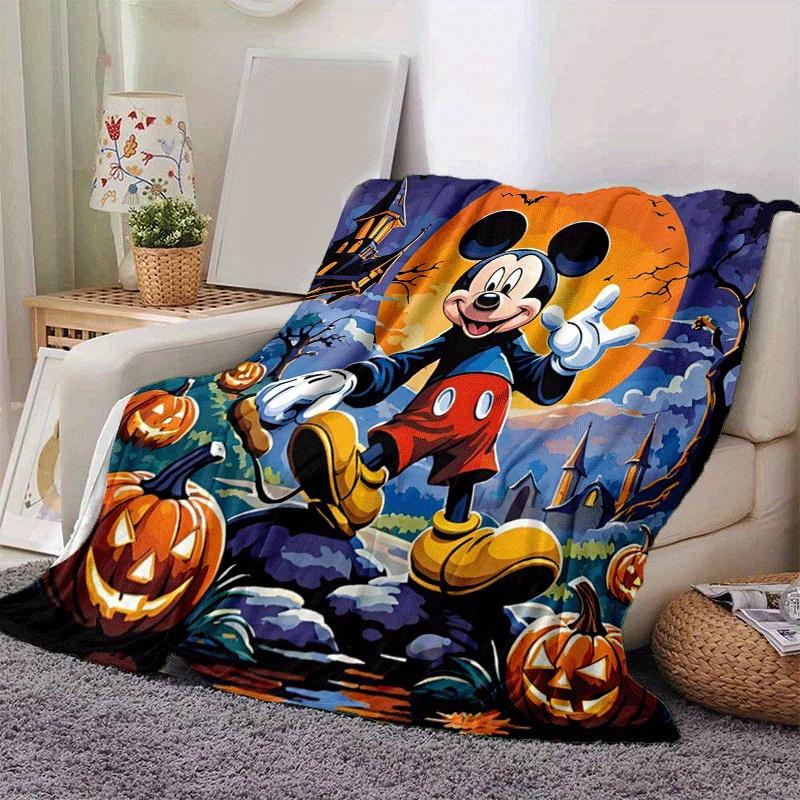 1pc Mickey Halloween Printing Blanket - Soft, All-Season Throw for Office Blanket,  | Personalized Gift with Adorable Cartoon Design