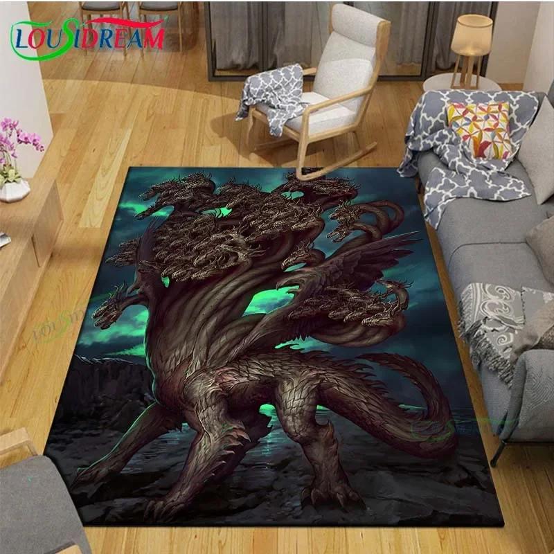 3D Fashion Myth Godman Mythical Beast Printed Carpet Living Room Anti-Skid Area Rug Kids Bedroom Mats Yoga Mat Carpet Decor Gift