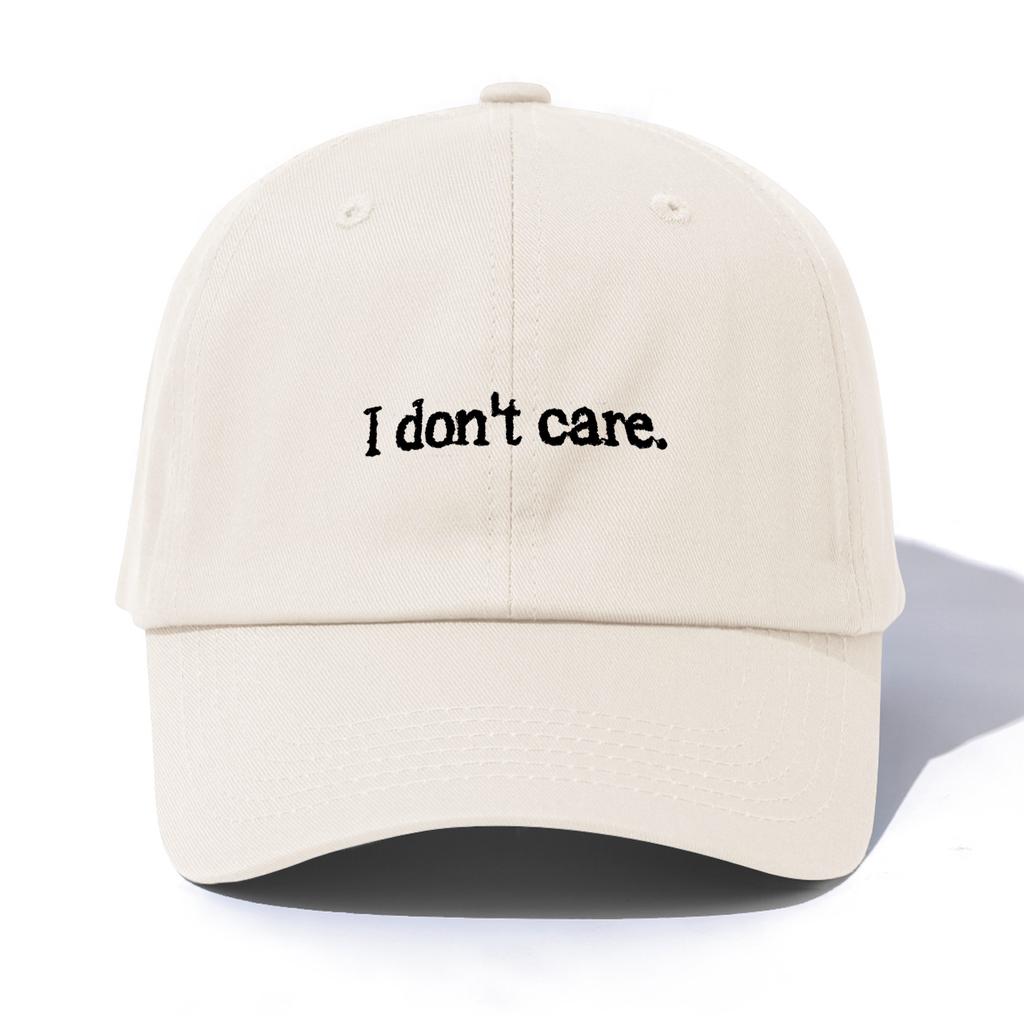 Pc I Dont Care Embroidery Baseball Cap for AdultsMinimalist Retro Style Casual Soft Adjustable Dad HatPerfect As Gift