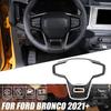 Carbon Fiber Steering Wheel Dashboard Meter Cover Trim Kit For Ford Bronco +