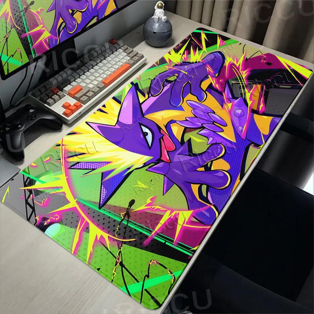 Anime Mouse Pads Colorful Gamer Cabinet Pokemon Toxtricity Style Carpet Anti-slip Rug PC Gaming Accessories Rubber LockEdge Mats