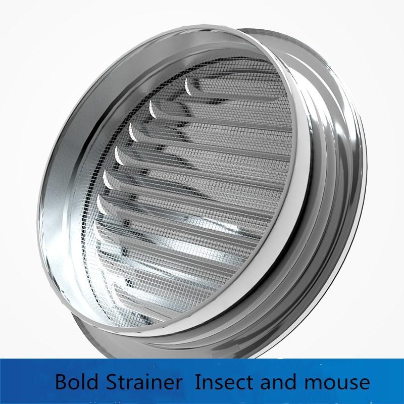 Stainless steel Exterior wall air outlet vent grille 70-200mm round duct cap air ventilation cover hole plug ventilation system