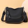 New Bucket Bag, Leather Large-capacity Shoulder Bag, Fashionable Versatile Bag, Women's Simple Daily Commuter Messenger Bag