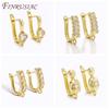 1-2 Paires/Lot Attaches Pour Boucles d'Oreilles Vente en Gros Crochets Plaqué Or Véritable 18K Pour Boucle d'Oreille, Accessoires de Boucles d'Oreilles DIY pour Femmes, Fils d'Oreille