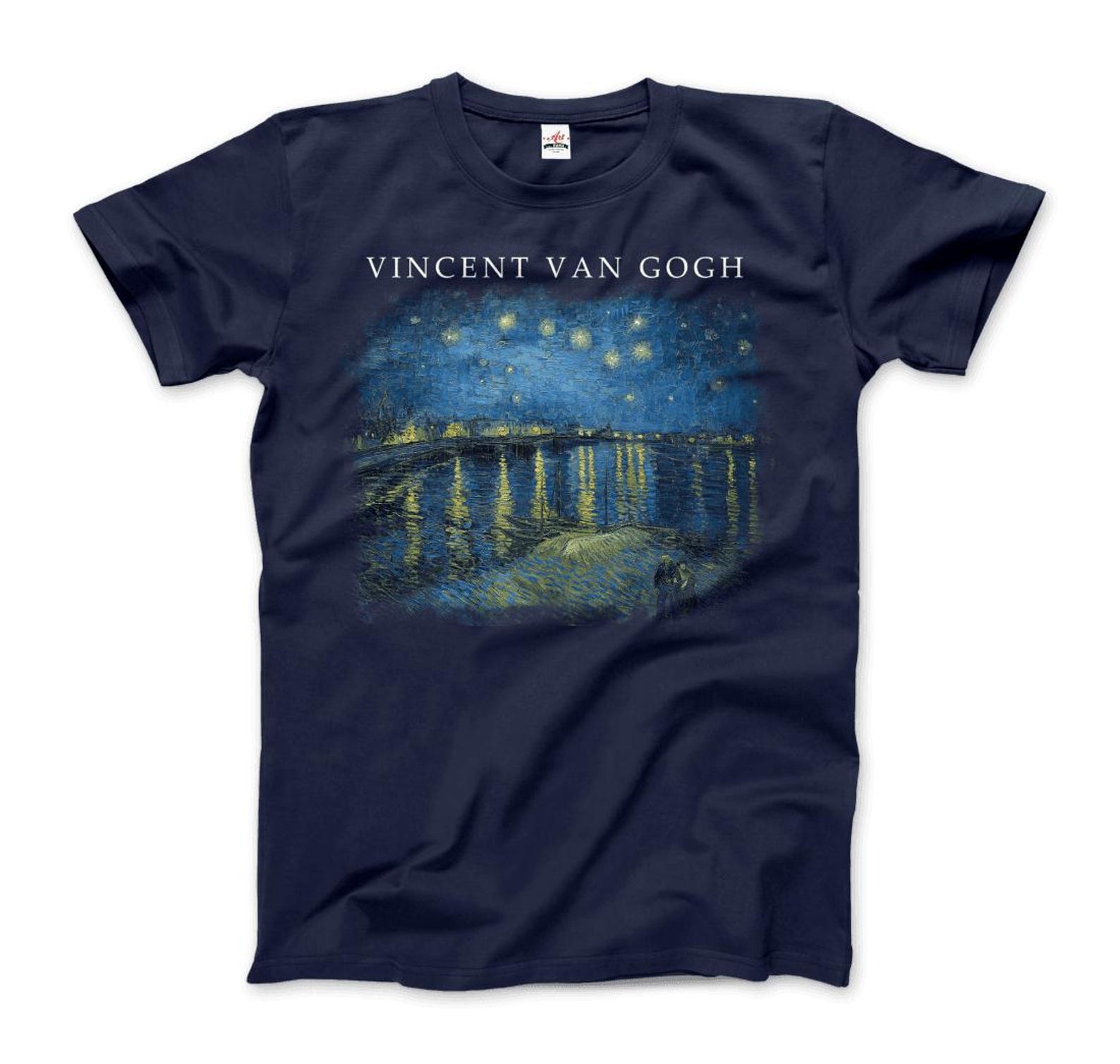 Van Gogh Starry Night Over the Rhône, 1888 Artwork T-Shirt 2XL