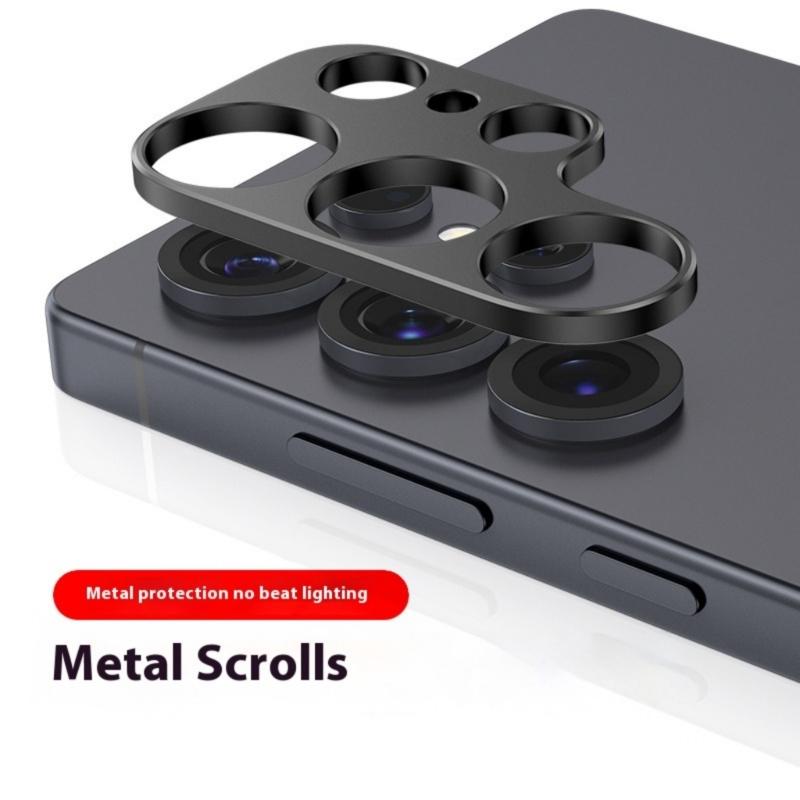 Hollow Camera Lens Protector Metal Back Lens Frame Cover Scratchproof Guard for S25/Plus/Ultra Phone Accessory