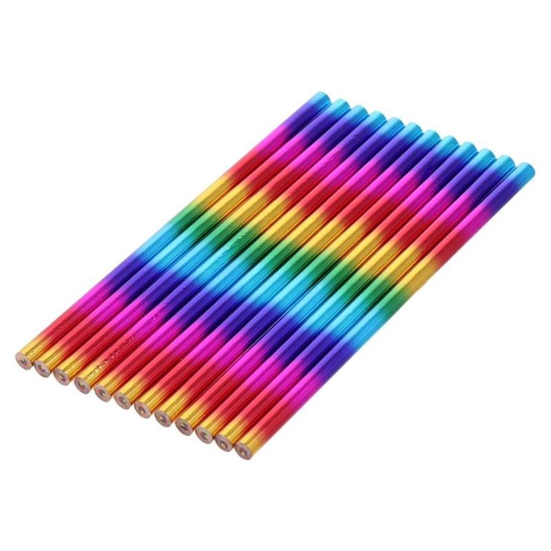 

12x 4 in 1 Color Pencils Easter Pencils Rainbow Colouring Pencils Art Supplies for Children Drawing Sketching Colouring 1