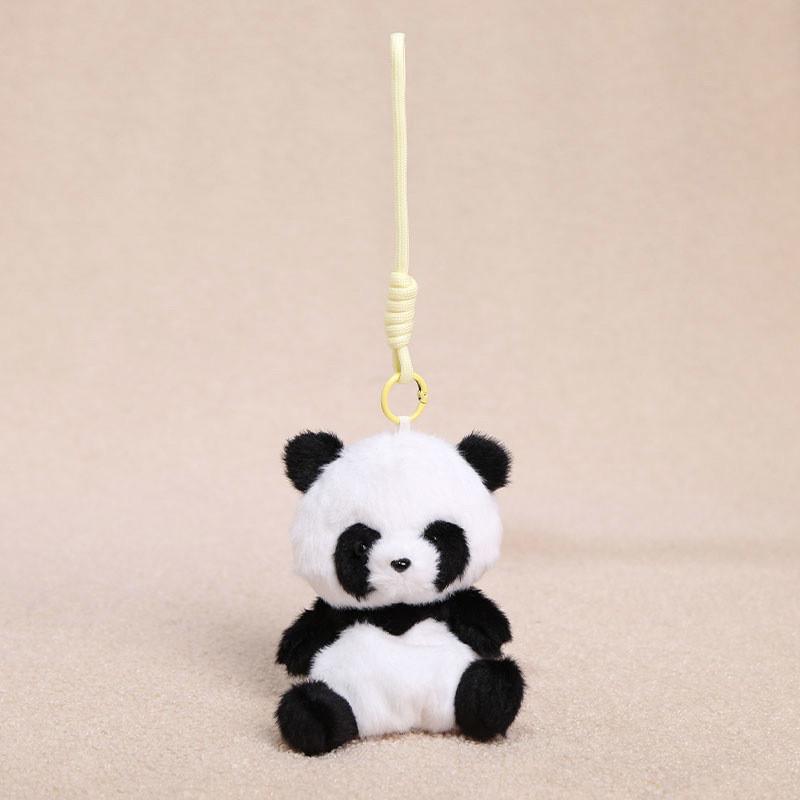 Plush Animal Keychain For Girls With Short Pile Fabric And Hanging Strap For Bags And Keys