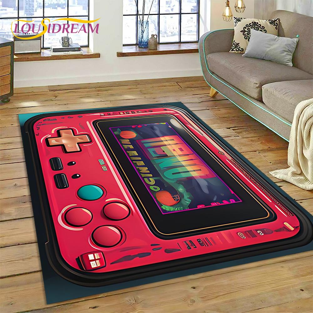 Retro GamePad konsola do gier Game Boy Cartoon dywan dywan do sypialni salon dekoracja sofy do domu, duży wystrój dla dzieci mata podłogowa