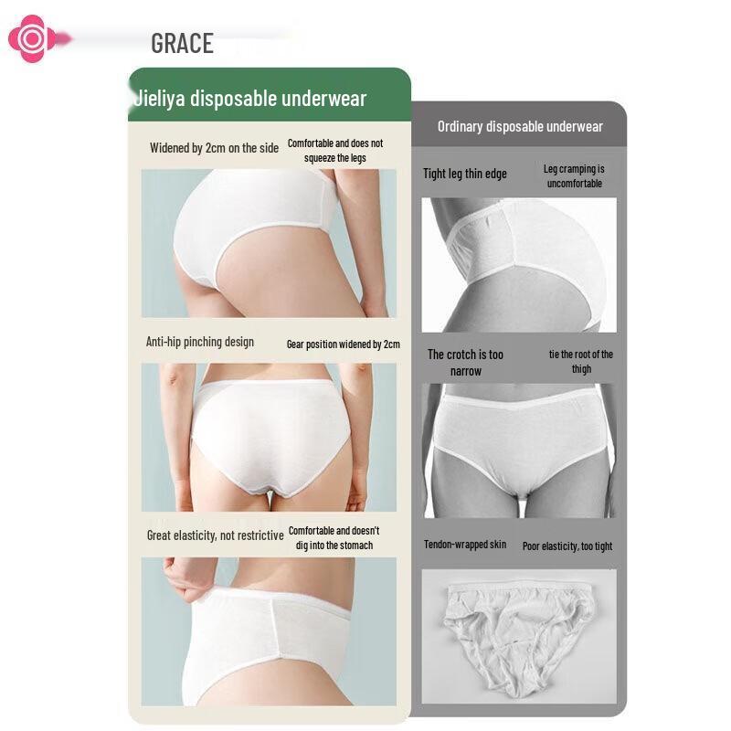 Jieliya Men's Disposable Travel Underwear (10-Pack)