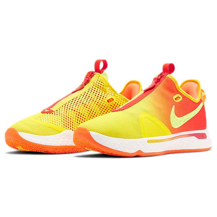 New Nike PG 4 EP Mid Top Color Matching Yellow/Red CD5082-601(S-BOX)