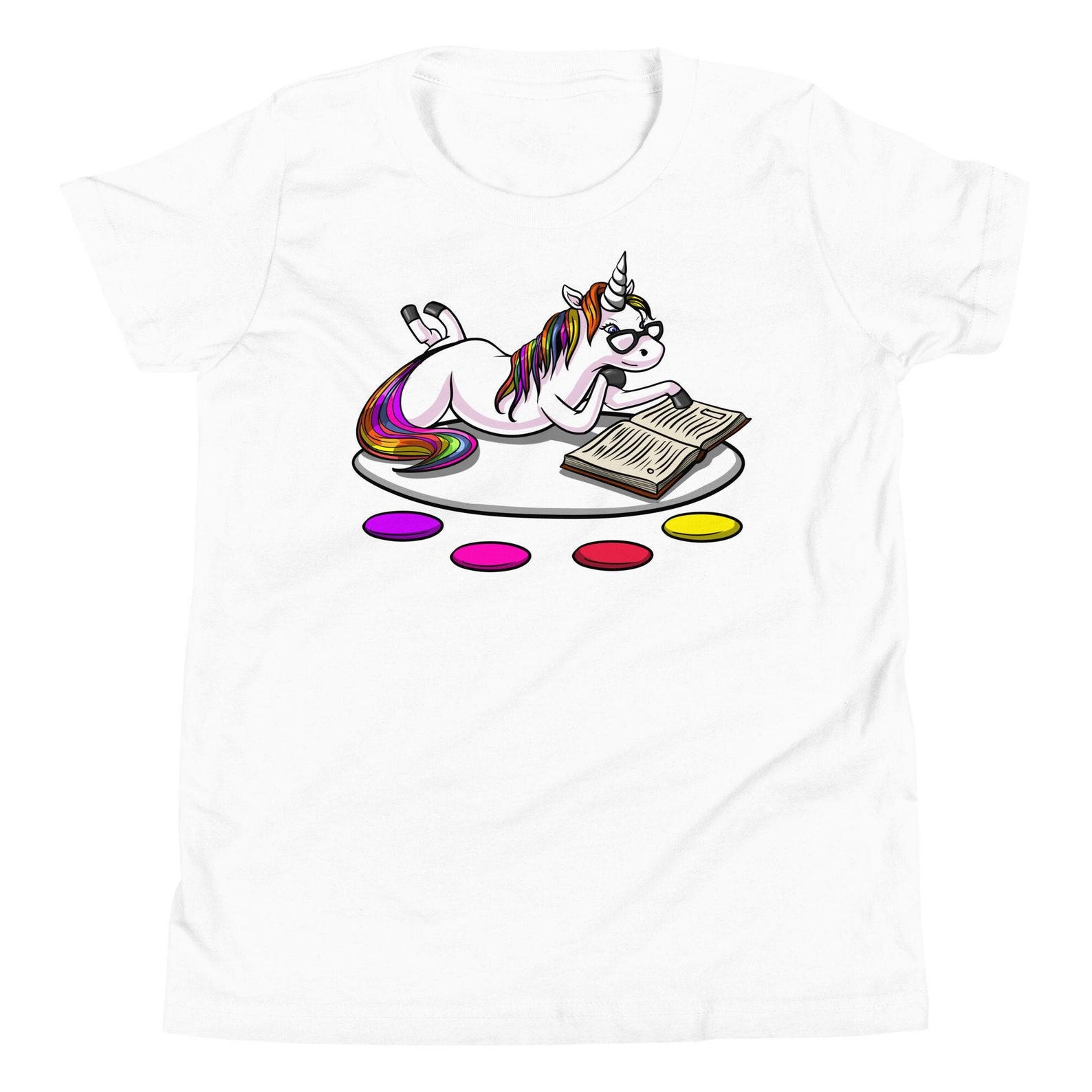 Unicorn Reading Book Kids Shirt, Girls Unicorn Tee, Books Clothing, Unicorn T-Shirt, Magical Unicorn Clothes, Unicorn Apparel 100