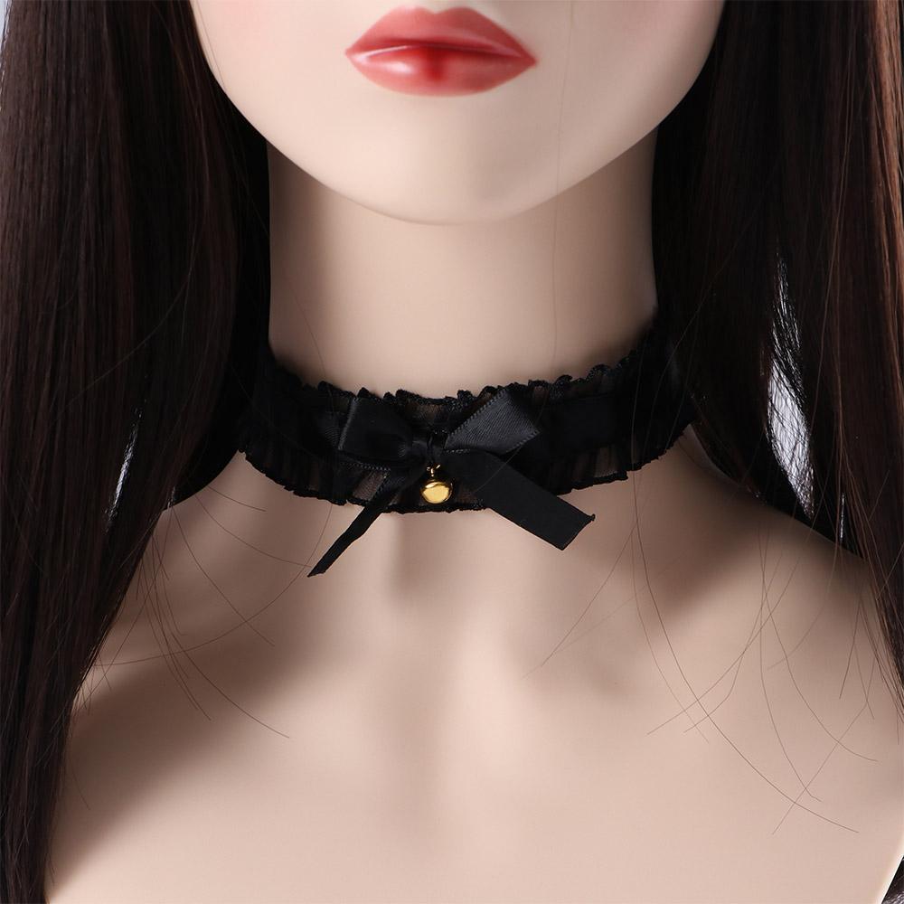 For Girls Pendant Woman Clavicle Chain Cosplay Neck Jewelry Korean Necklace Bow Bell Necklace