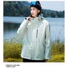 Men Women 3-in-1 Waterproof Windproof Hiking Jacket With Removable Fleece Liner Full Seam Taped Outdoor Shell
