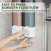 500ml Dark Gray ABS 2-Chamber Wall-Mounted Refillable Shampoo & Conditioner Soap Dispenser for Bathroom & Hotel Use No Drill
