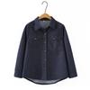 Spring 2026 Plus Size Slimming Denim Shirt Jacket for Women
