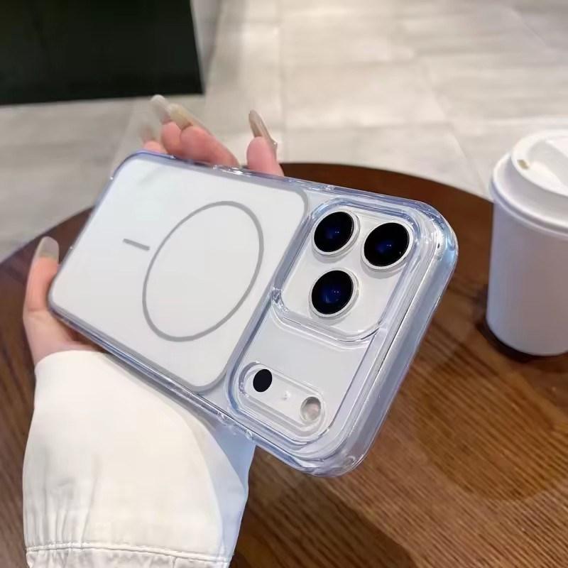 

Роскошный Простой Оригинальный Контрастный Цвет Чехол для Зарядки Magsafe для iPhone 17 Pro Max 17 Pro 17 Air Ударопрочный Защитный Чехол с Буфером iPhone 17 Pro Max белый