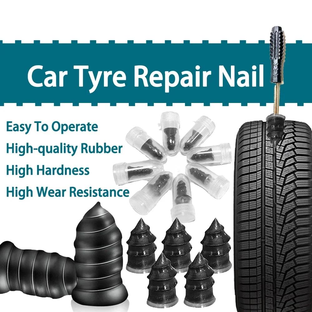 10/30Pcs Vacuum Tyre Repair Nail Tire Puncture Screws Motorcycle Fitting Set Tubeless Wheel Repairs Puncture Kit Patches for Car