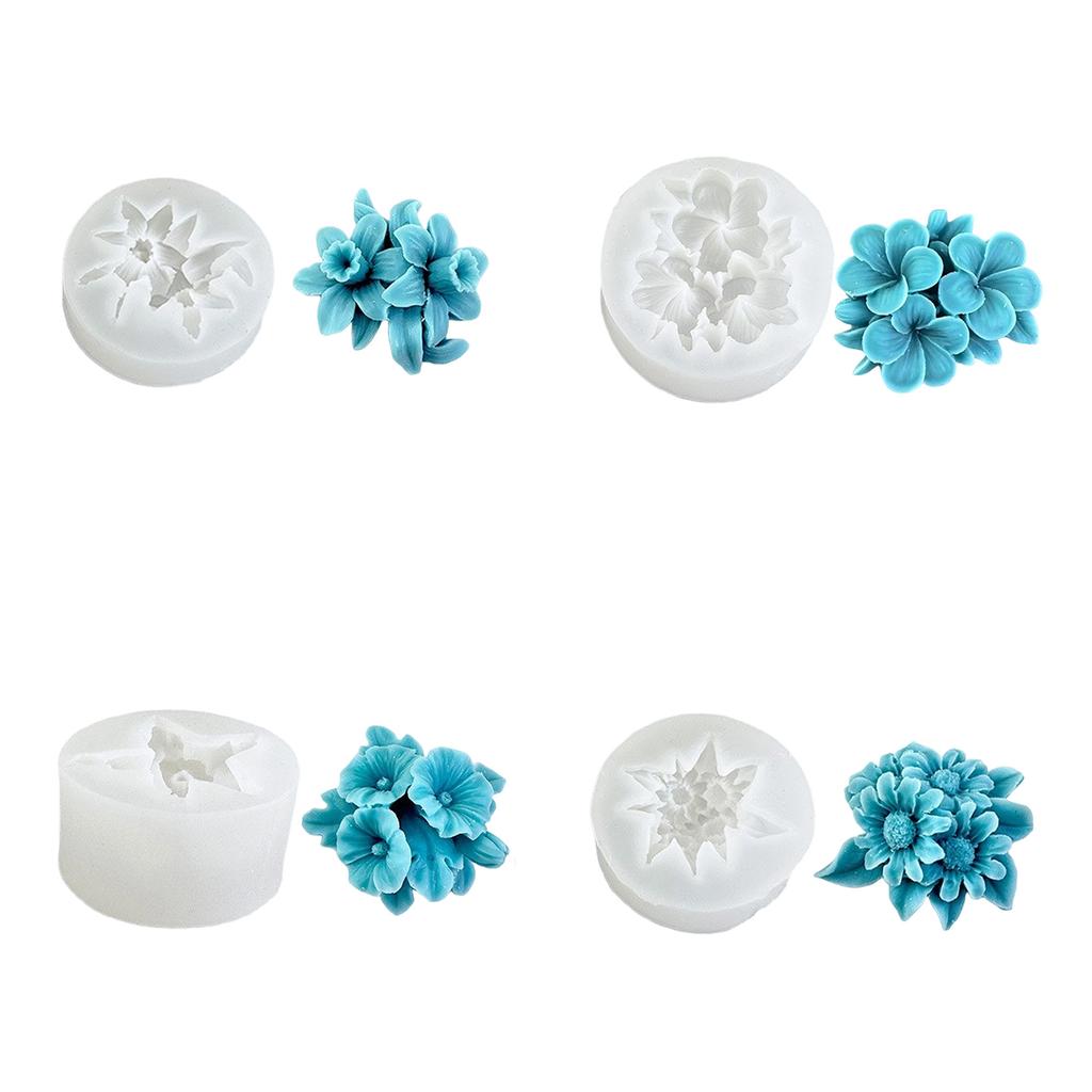 Multipurpose Flower Candle Sturdy Silicone Mould Small Size Craft Supplies for Stylish Candle Making and Decoration