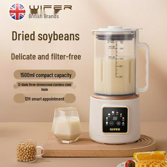 110V-220V Automatic Soy Milk Maker, No-Cook, No-Filter, Multi-Functional for 3-4 People