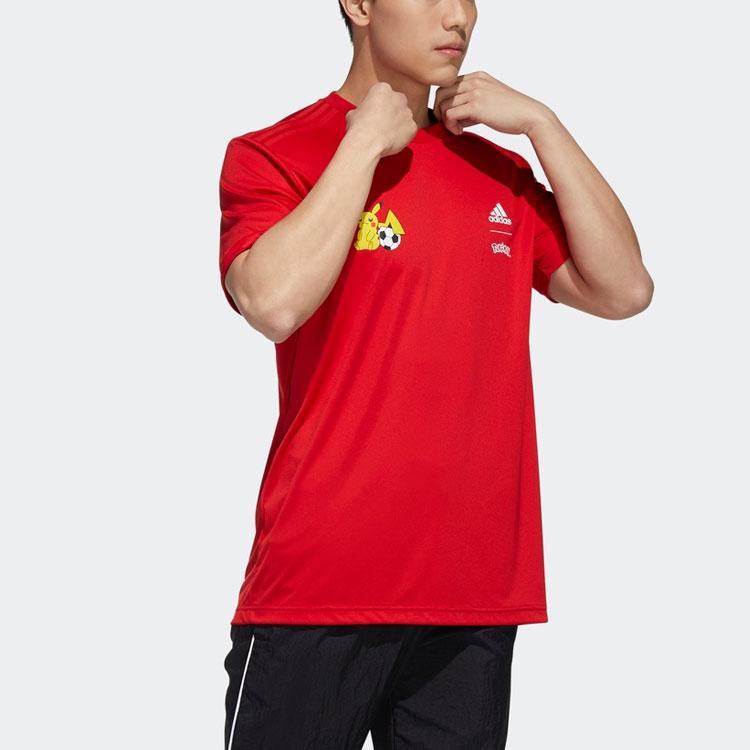 Adidas x Pokémon Co-Branded Training Short Sleeve T-Shirt Men Tops Light-Scarlet GN3001