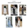 Women's High-Waist Apricot Cargo Pants - Petite Wide-Leg, Spring/Autumn, Casual American Sports Style.