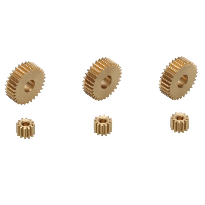 10PCS Modulus 0.2 Mini Brass Spur Gear 10T 12T 15T 20T 30T 40T Pinion Hole Dia.0.8/1/2mm Gears DIY RC Car Motor Shaft Connector
