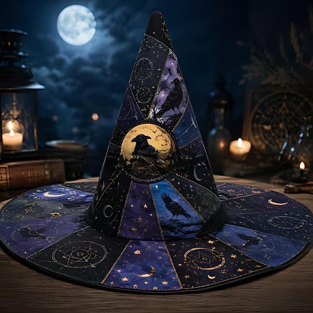 Cosplay Halloween Witch Hat Wide Brim Party Hat Halloween Accessories Festival Hat Cosplay Party