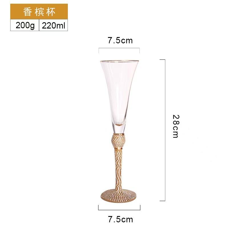 Crystal Goblet Champagne Glass Cup Creative Red Wine Sparkling Sweet Wine Glass Wedding Party Bar Home Drink Glass