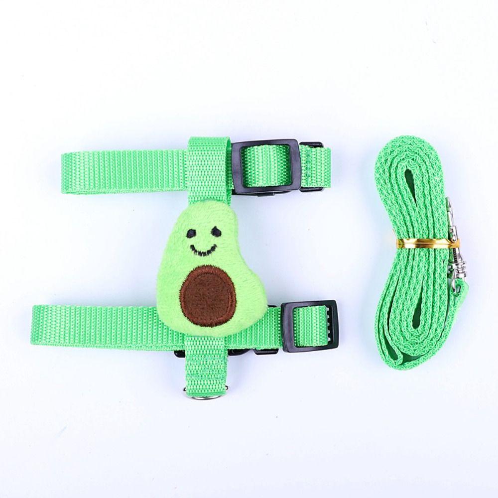 

With Safe Buckle Harness Belt Rabbit Harness Leash Pet Traction Bunny Costume Pet Leads Rope S-Avocado