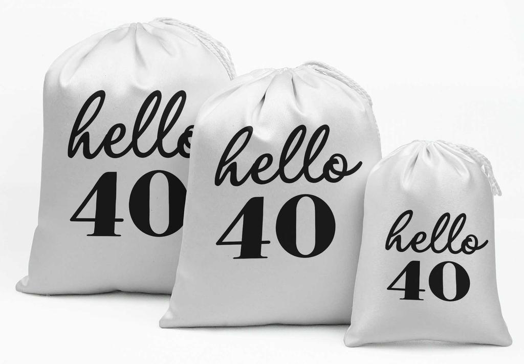 Darling Souvenir Black Number Birthday Custom Party Supplies Favor Bags Gift Pouches 15