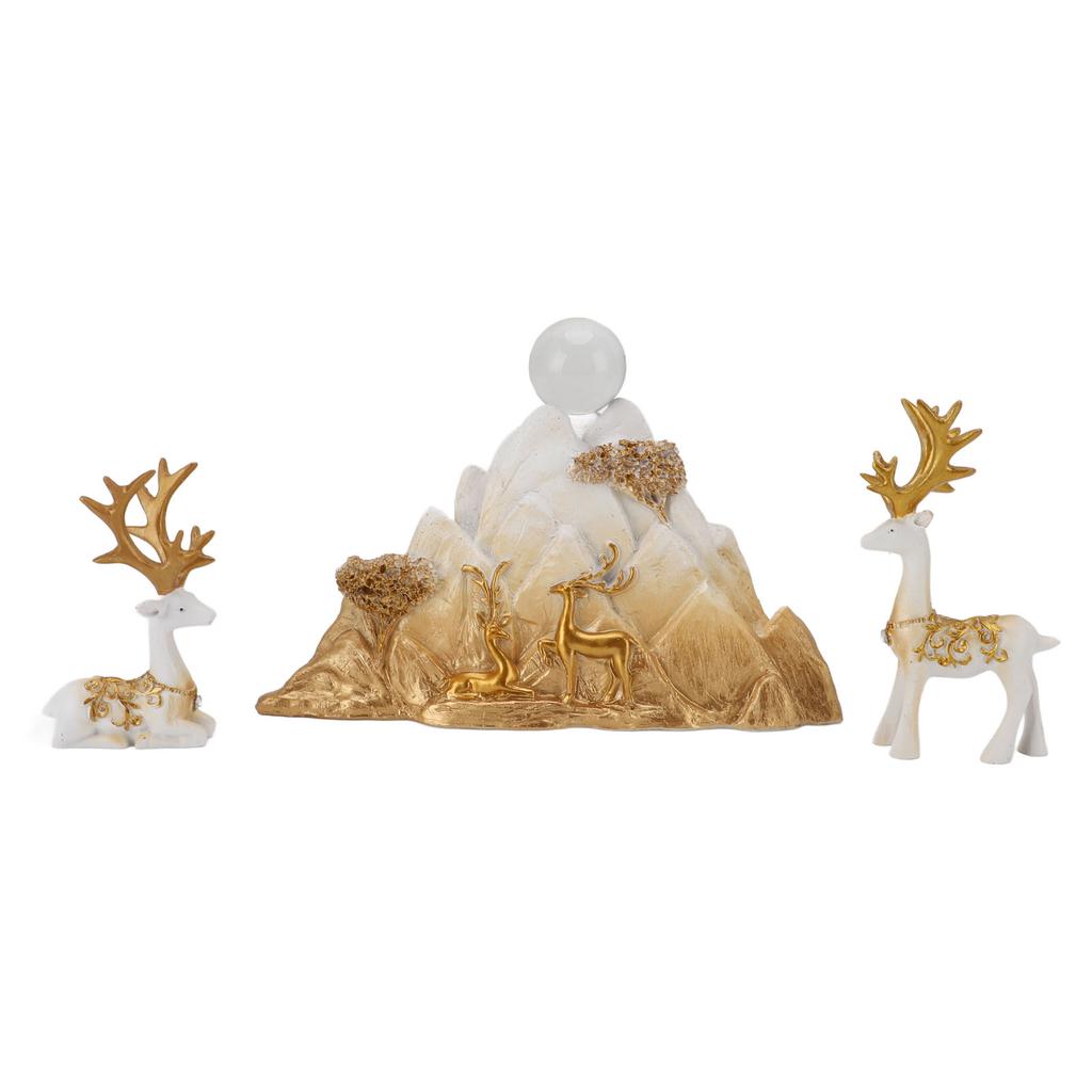 Resin Sitting Standing Deer Statues Reindeer Figurines Ornaments Mountain Rockery Sculpture for